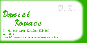 daniel kovacs business card